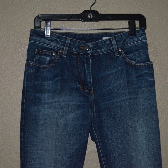 Sz F38 YSL Yves Saint Laurent Blue Denim Bootcut Jeans - Picture 2 of 11